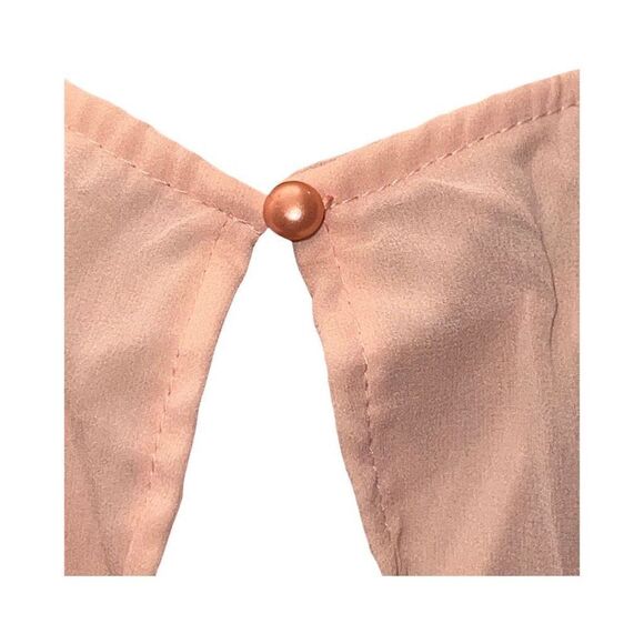 Vintage Inspired Long Pink Layered V Neck Half Sleeves Maxi Dress Women size XL - Picture 11 of 15